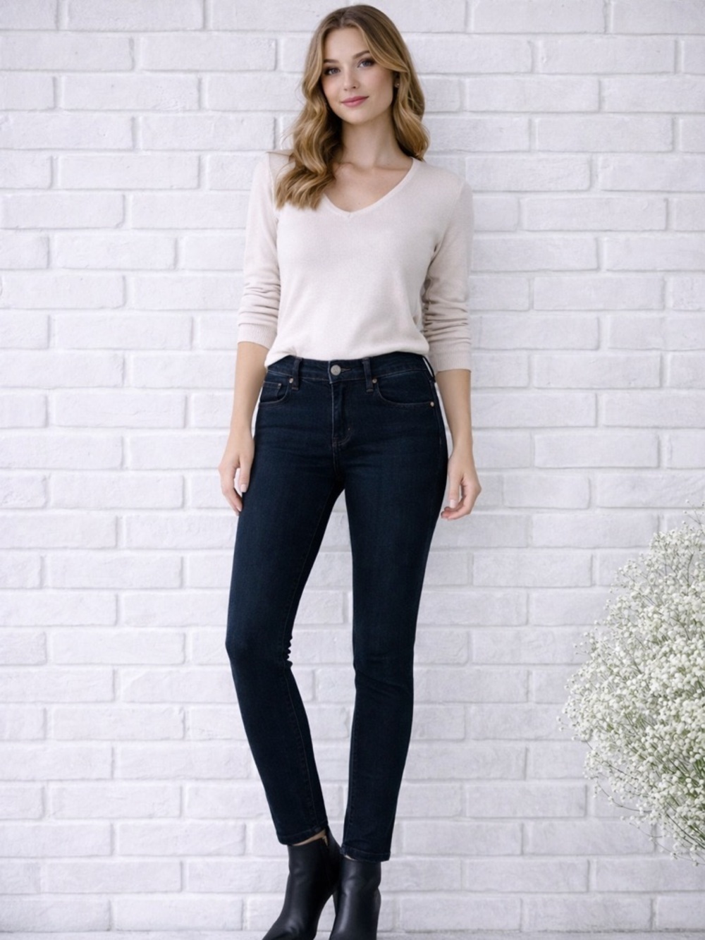Jen7 by 7 For All Mankind High Rise Skinny…
